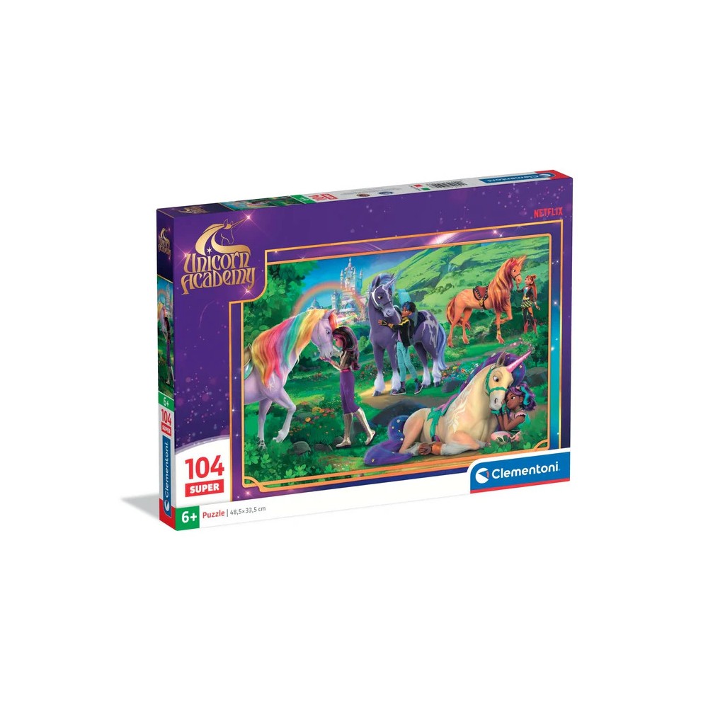 Unikornis Akadémia Meadow 104-piece Super Puzzle Clementoni