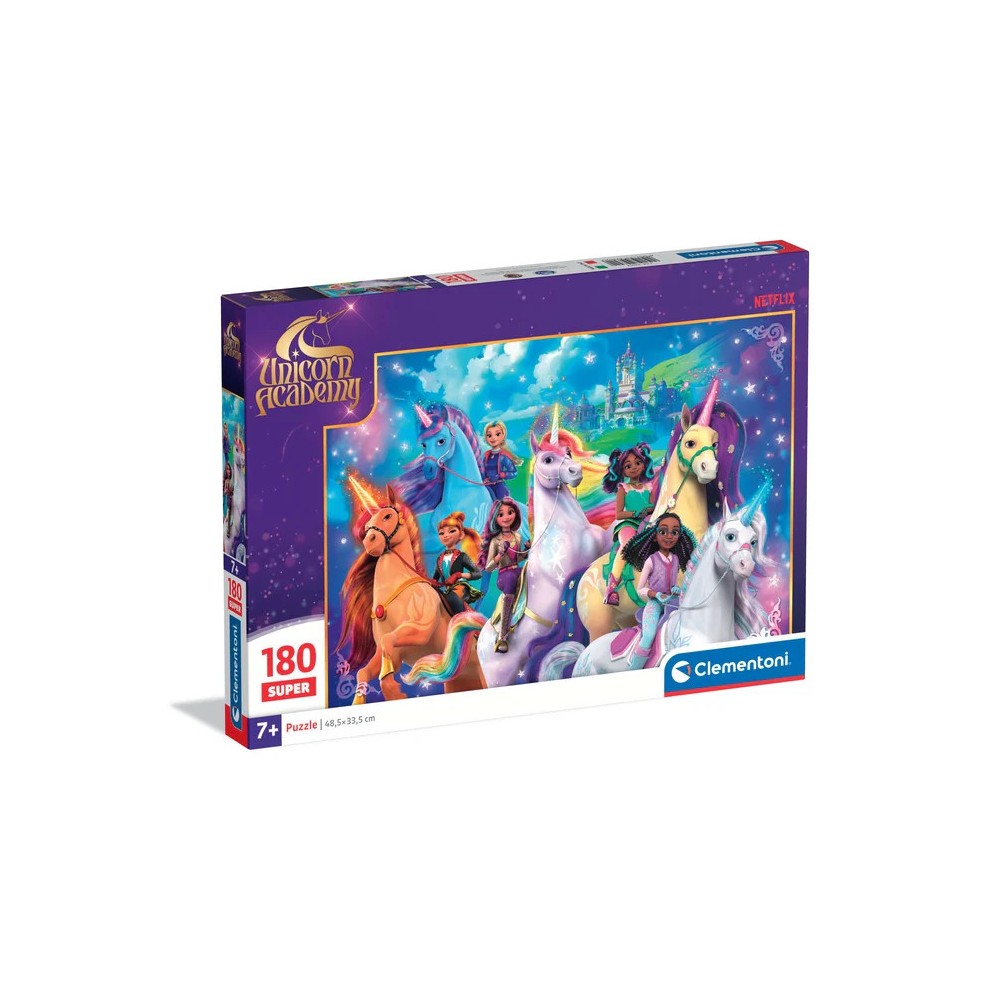 Unikornis Akadémia Rainbow Valley 180 piece Clementoni puzzle
