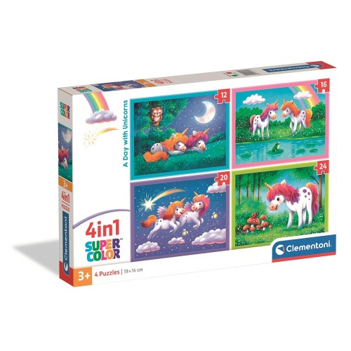 Unicorn One Day 4-in-1 puzzle Clementoni