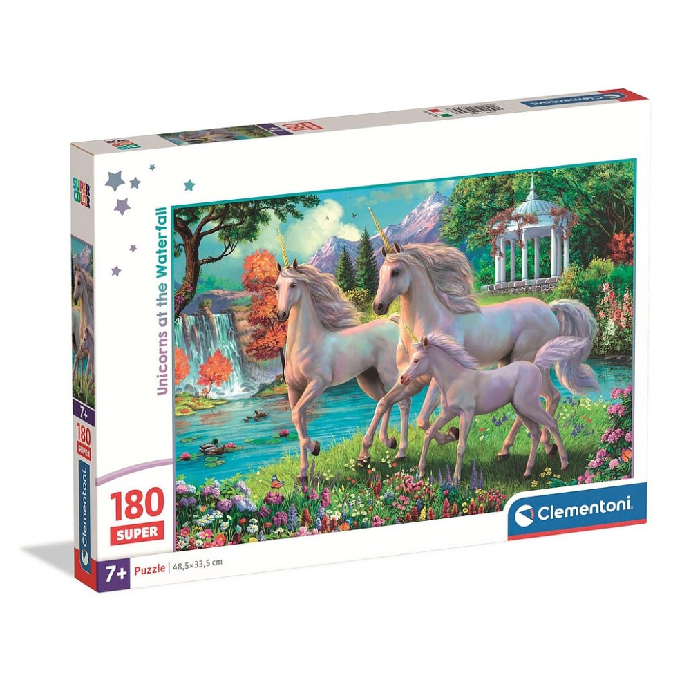 Unicorn Waterfall Clementoni 180-piece puzzle