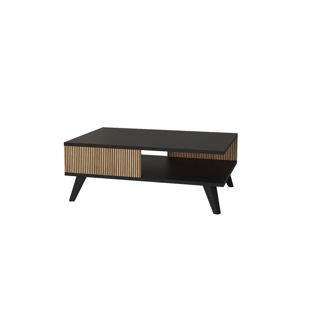 Coffee table Flipter pakoworld melamine oak-black 83x54x34cm Coffee table Flipter pakoworld melamine oak-black 83x54x34cm