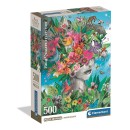 Colour Head in Jungle Blooming Thoughts 500-piece Compact Puzzle Clementoni