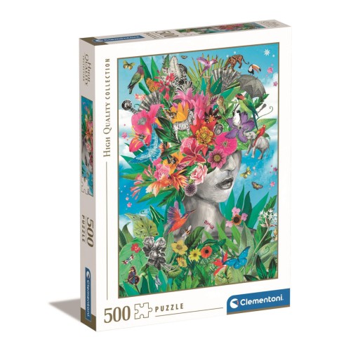 Colour Head in Jungle Blooming Thoughts 500-piece Puzzle Clementoni