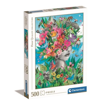 Colour Head in Jungle Blooming Thoughts 500-piece Puzzle Clementoni