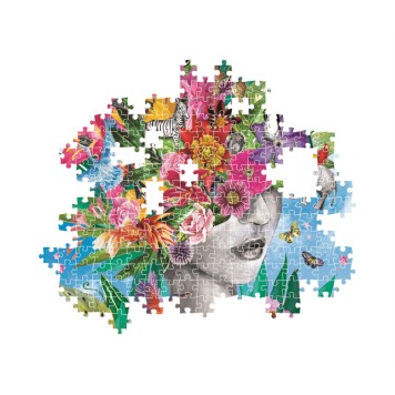 Colour Head in Jungle Blooming Thoughts 500-piece Puzzle Clementoni