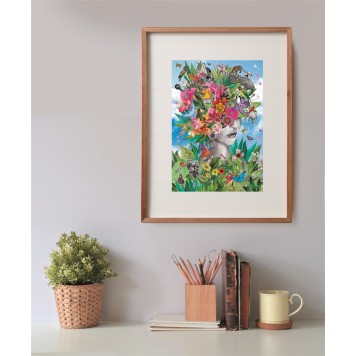 Colour Head in Jungle Blooming Thoughts 500-piece Puzzle Clementoni