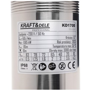 Pompa głębinowa śrubowa  100mm / 0,85kW / 50l/min  KD1705