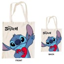 Disney Lilo and Stitch Heart canvas shopping bag 44 cm