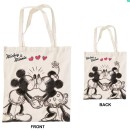 Disney Minnie  Mickey Kiss canvas shopping bag 44 cm