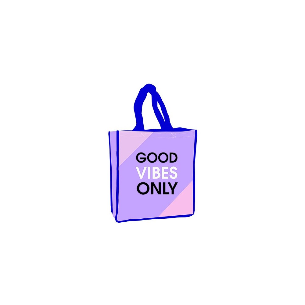 Colour Good Vibes Only shopping bag 34 cm