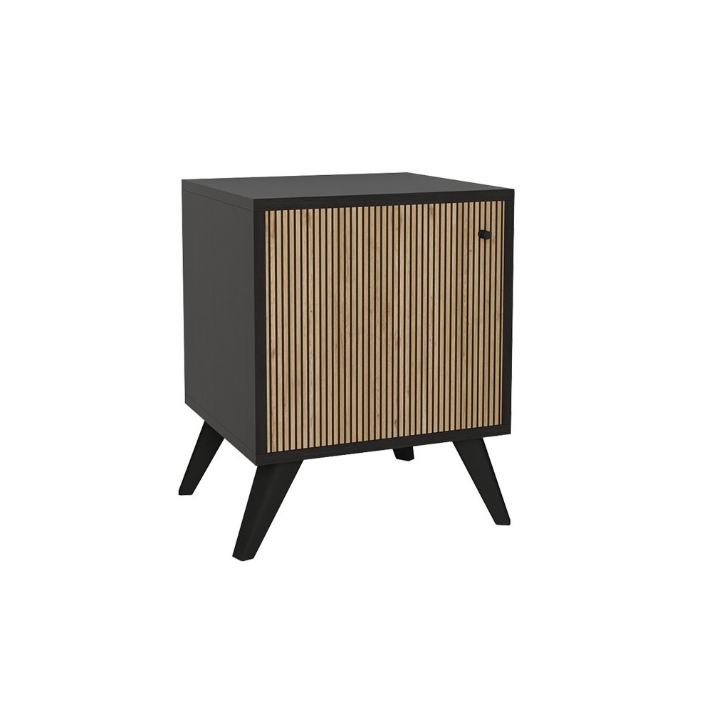 Table de chevet bois marron noir 40x40x55 cm Table de chevet bois marron noir 40x40x55 cm
