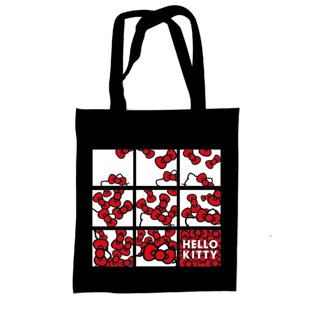 Hello Kitty Bows canvas bag, shopping bag 44 cm
