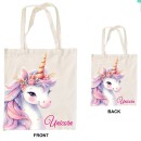 Unicorn Mystic canvas bag, shopping bag 44 cm