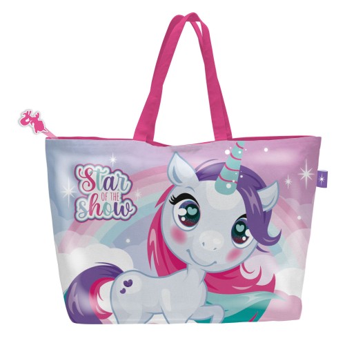 Unicorn Sparkle beach bag 48 cm