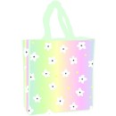 Flower White holographic shopping bag 34 cm