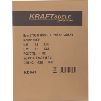 STÓŁ WARSZTATOWY / STOLIK TURYSTYCZNY 80x60 cm KD641