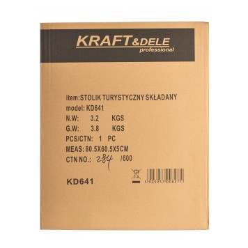 STÓŁ WARSZTATOWY / STOLIK TURYSTYCZNY 80x60 cm KD641