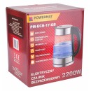 Czajnik elektryczny bezprzewodowy szklany LED 2200 PM-ECB-17-GB