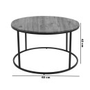Table basse marbre noir pieds métal noir  60x42cm
