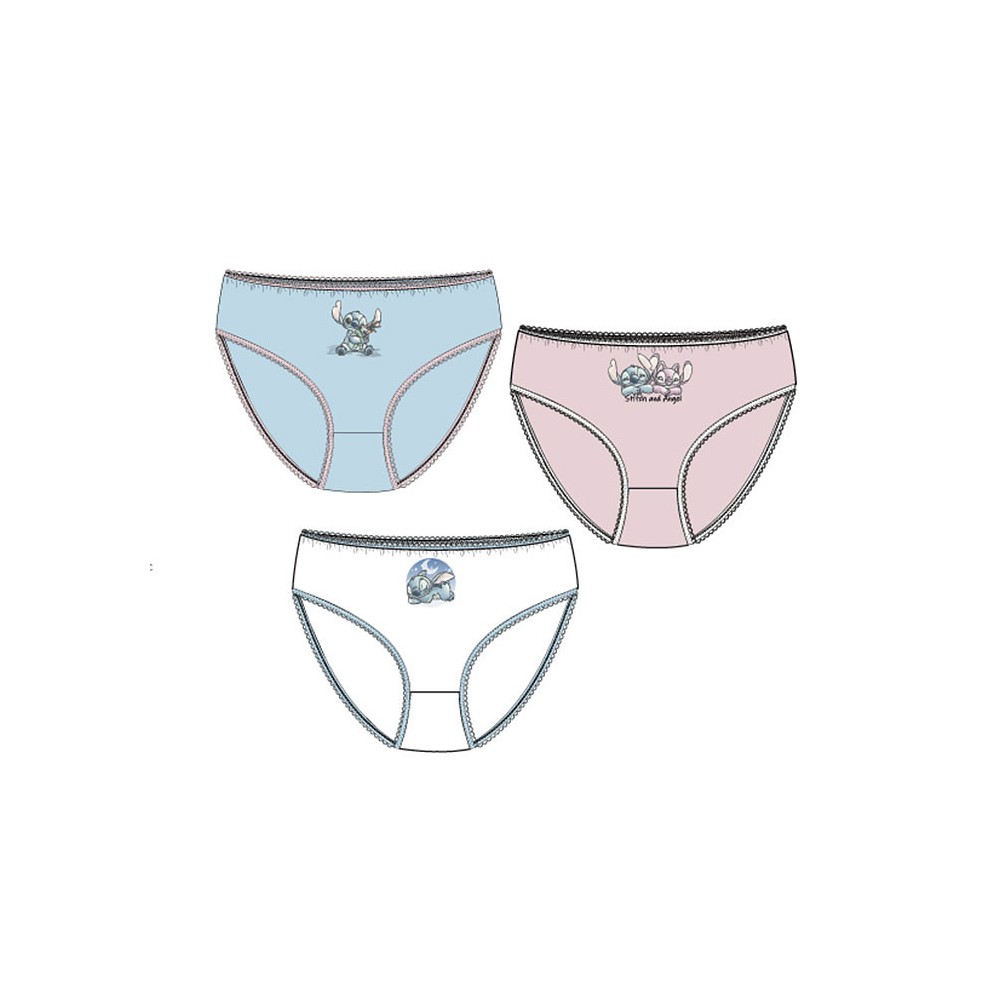 Disney Lilo and Stitch Cute children's underwear, panties 3 pieces/pack