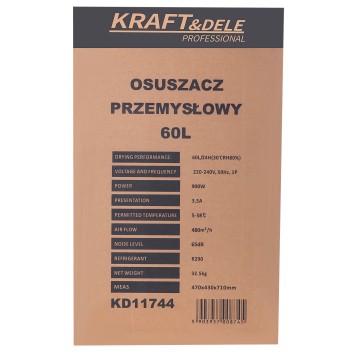 OSUSZACZ PRZEMYSŁOWY 60L 900W KD11744