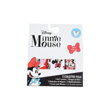 Disney Minnie children's underwear, 3-piece panty set