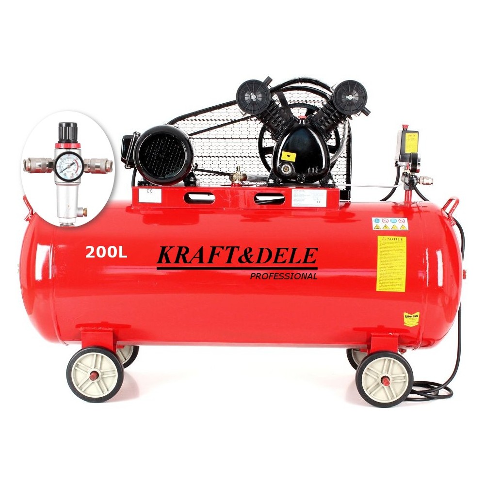 Kompresor olejowy 200L 2 tłoki KD1473 +Separator!