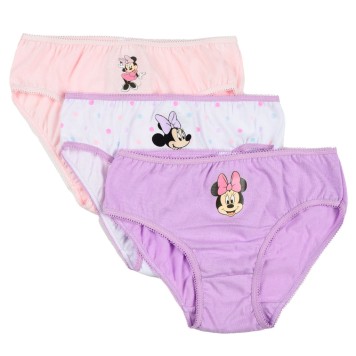Disney Minnie  Purple  children's underwear, panties 3 pieces/package 3 - 8 years / 98 - 128 cm