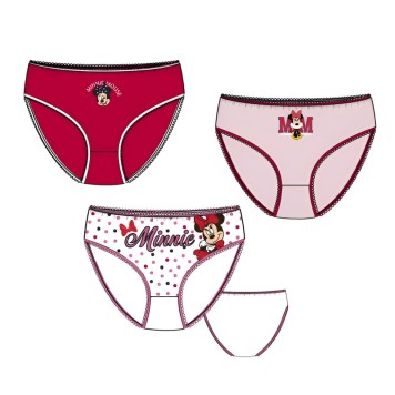Disney Minnie Red children's underwear, 3-piece panty set