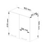 Szafka OLIWIA W60 H580 BIAŁA / BETON