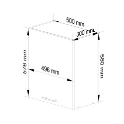 Szafka OLIWIA W50 H580 BIAŁA / BETON
