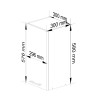 Szafka OLIWIA W30 H580 BIAŁA / BETON