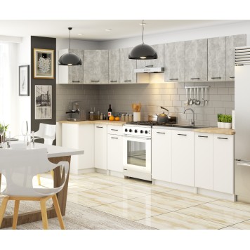 Szafka OLIWIA W60/60N H580 BIAŁA / BETON