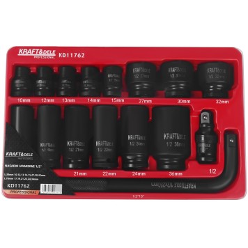 NASADKI UDAROWE 1/2" 16 szt. KD11762