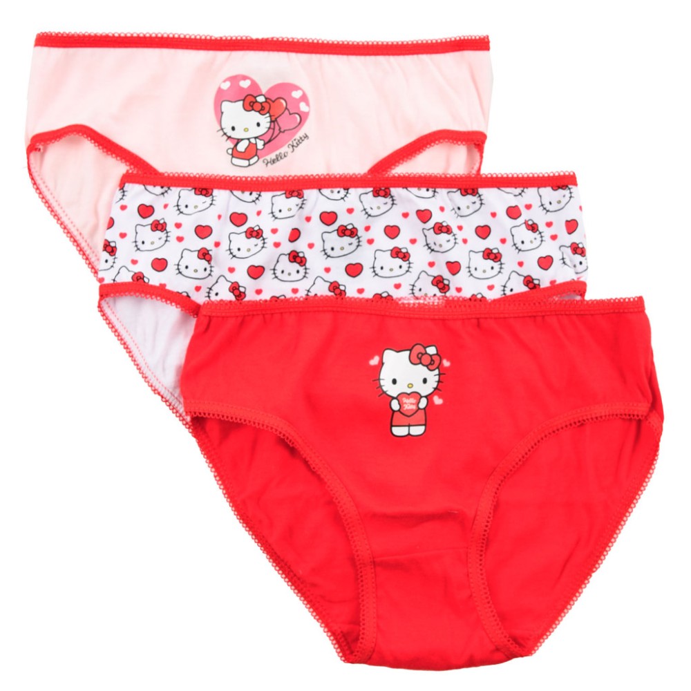 Hello Kitty Hearts children's underwear, panties 3 pieces/pack 3 - 8 years / 98 - 128 cm