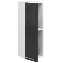 WISZĄCA SZAFKA KUCHENNA OLIWIA W 30cm BIAŁA-GRAFIT POŁYSK H720