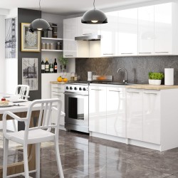 WISZĄCA SZAFKA KUCHENNA OLIWIA W 40cm BIAŁA-BIAŁY POŁYSK H720