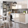 WISZĄCA SZAFKA KUCHENNA OLIWIA W 40cm BIAŁA-CAPPUCCINO POŁYSK H720