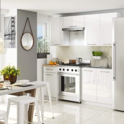 WISZĄCA SZAFKA KUCHENNA OLIWIA W 50cm BIAŁA-BIAŁA POŁYSK H720