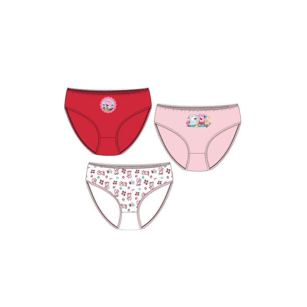 Peppa Pig Strawberry children's underwear, panties 3 pieces/pack