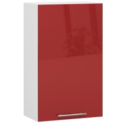 WISZĄCA SZAFKA KUCHENNA OLIWIA W 50cm BIAŁA-CZERWONY POŁYSK H720