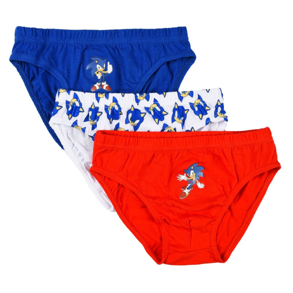 Sonic the Hedgehog Gotta Go children's underwear, 3 pieces/pack 3 - 8 years / 98 - 128 cm