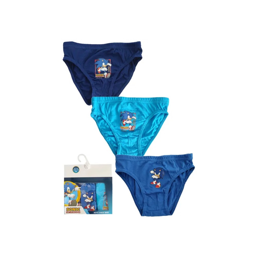 Sonic the Hedgehog children's underwear, 3 pack of briefs
