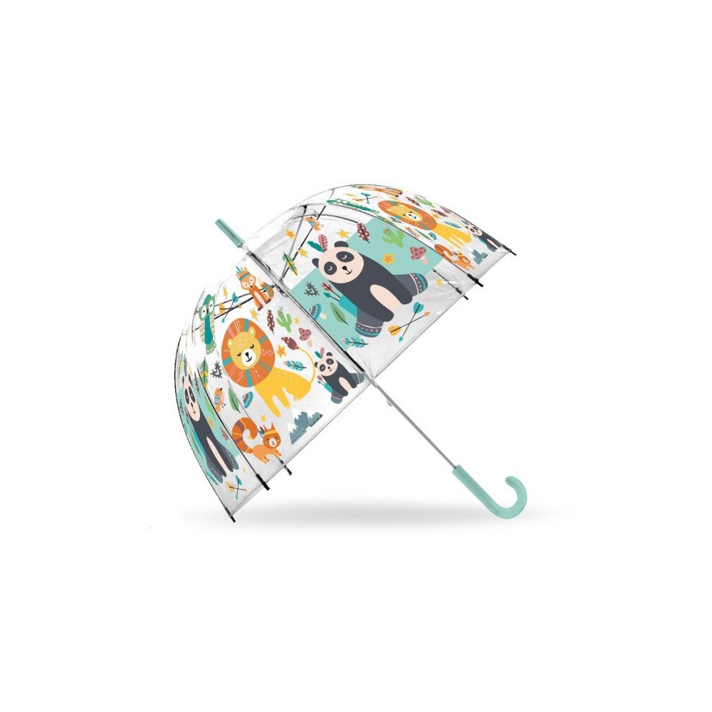 Animals Etnic Kids Transparent Semi-Automatic Umbrella Ø70 cm
