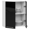 WISZĄCA SZAFKA KUCHENNA OLIWIA W 60cm BIAŁA-CZARNY POŁYSK H720