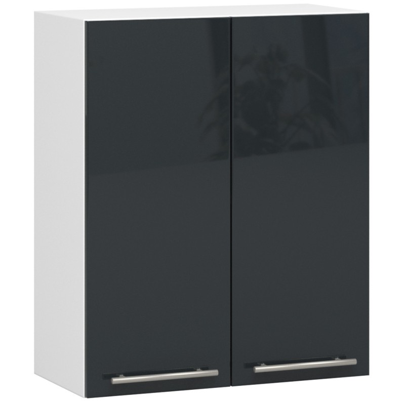 WISZĄCA SZAFKA KUCHENNA OLIWIA W 60cm BIAŁA-GRAFIT POŁYSK H720 WISZĄCA SZAFKA KUCHENNA OLIWIA W 60cm BIAŁA-GRAFIT POŁYSK H720