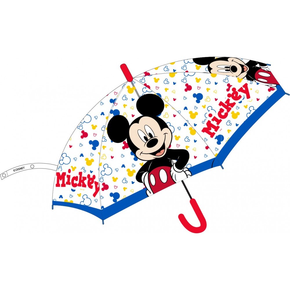 Disney Mickey  kids semi-automatic transparent umbrella Ø74 cm
