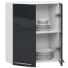 WISZĄCA SZAFKA KUCHENNA OLIWIA W 60cm BIAŁA-GRAFIT POŁYSK H720