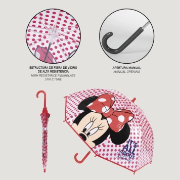 Disney Minnie Dots children's transparent umbrella Ø71 cm