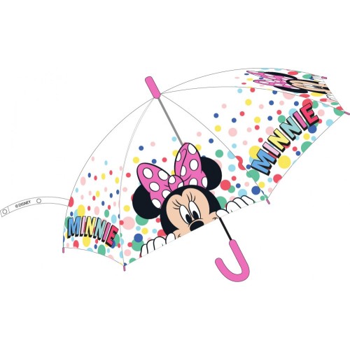 Disney Minnie  kids semi-automatic transparent umbrella Ø74 cm